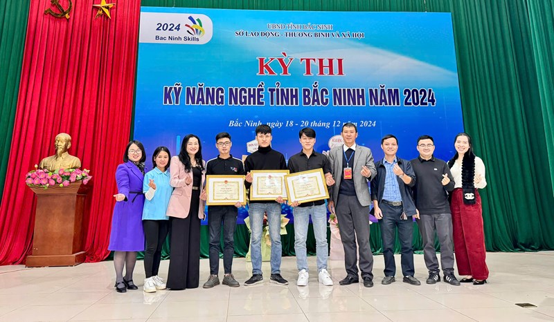 Trường Cao đẳng Viglacera giành ba Giải Ba trong Kỳ thi Kỹ năng nghề - tỉnh Bắc Ninh năm 2024