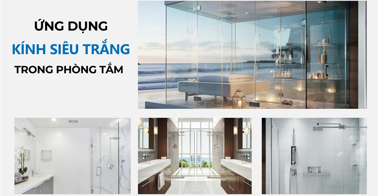 Ứng dụng kính siêu trắng trong thiết kế phòng tắm